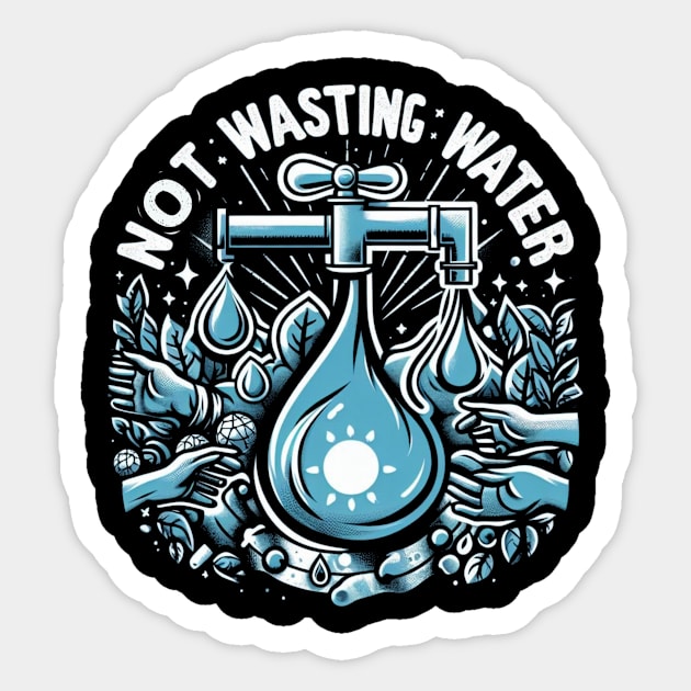 NOT WASTING WATER Sticker by HALLSHOP